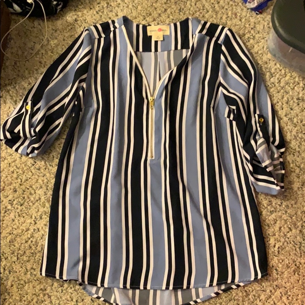 Zip Up Blouse